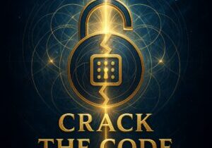 A golden lock with the words crack the code